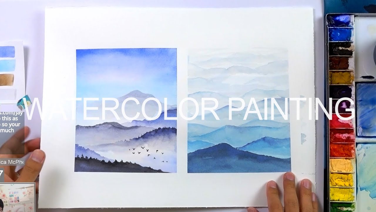  LVL1 Easy Watercolor  Landscape Painting  for Beginners  