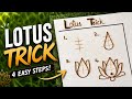 Lotus trick || Easy 4 step lotus trick || #mehndi #ytshorts #henna #hennadesign  #art 