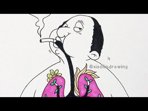 An animation about smoking #shorts#drawing#cartoon#story#xiaolindrawing#animation#art#smoking