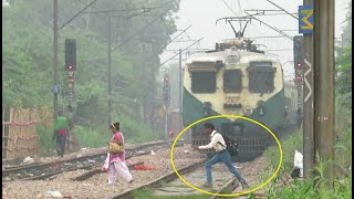 Don't Blame Railway for Accident | Crazy Man just Missed Hit by Train. screenshot 1