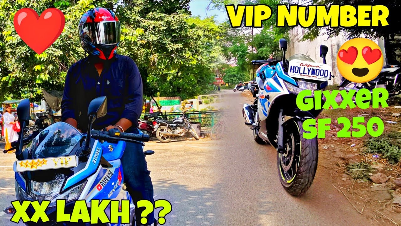 Bike Ka VIP Number Aa Gaya 😍 Suzuki Gixxer sf 250 ️ YouTube