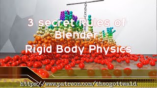 [2.82] Blender Rigid Body Physics and Python * 3 Secrets you should know, when starting..