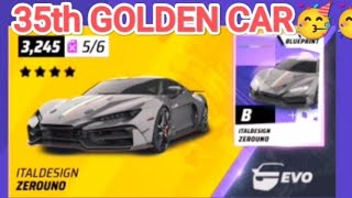 35th GOLDEN CAR🥳|| GOLDEN MAXED ITALDESIGN ZEROUND || ASPHALT UNITE ||