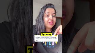 English vocabulary | Word of the day | Tyranny