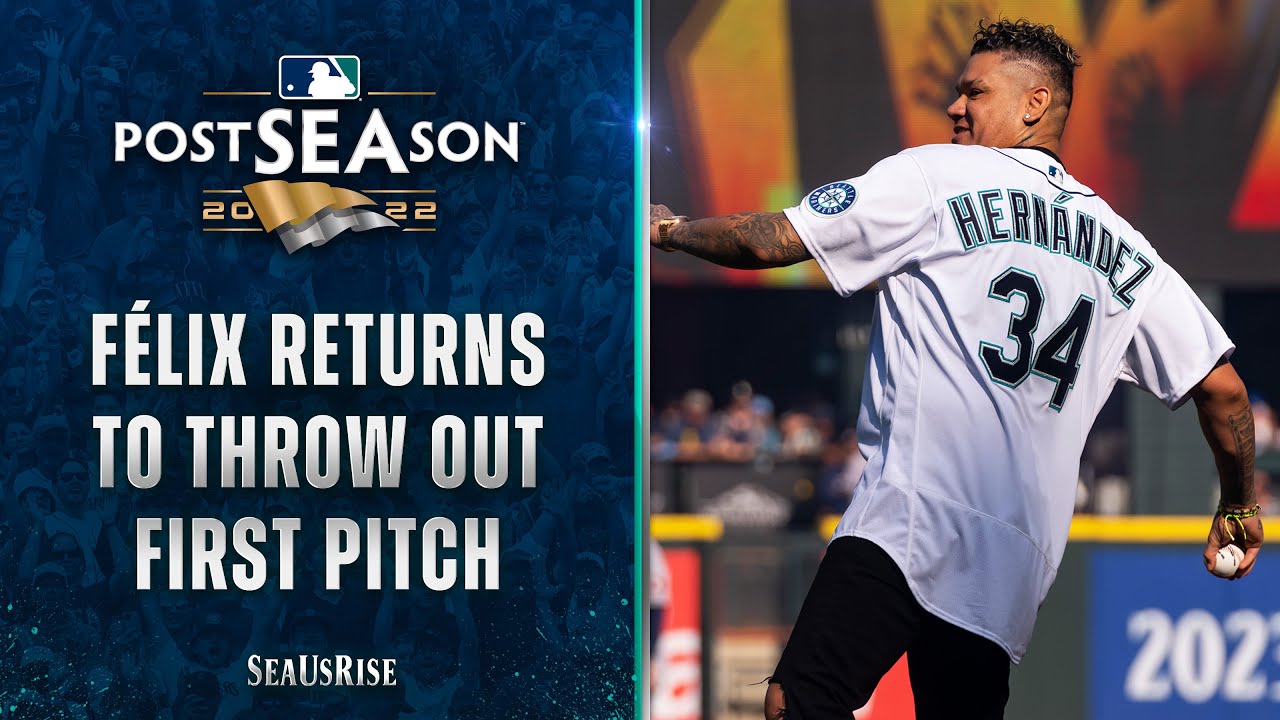 King Felix Returns to Throw First Pitch 