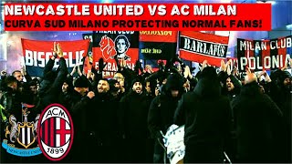 Corteo Ultras Curva Sud Milano In Newcastle | Newcastle United vs AC Milan 1-2 | 13-12-2023