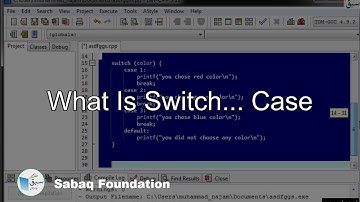 What is Switch.. Case, Computer Science Lecture | Sabaq.pk