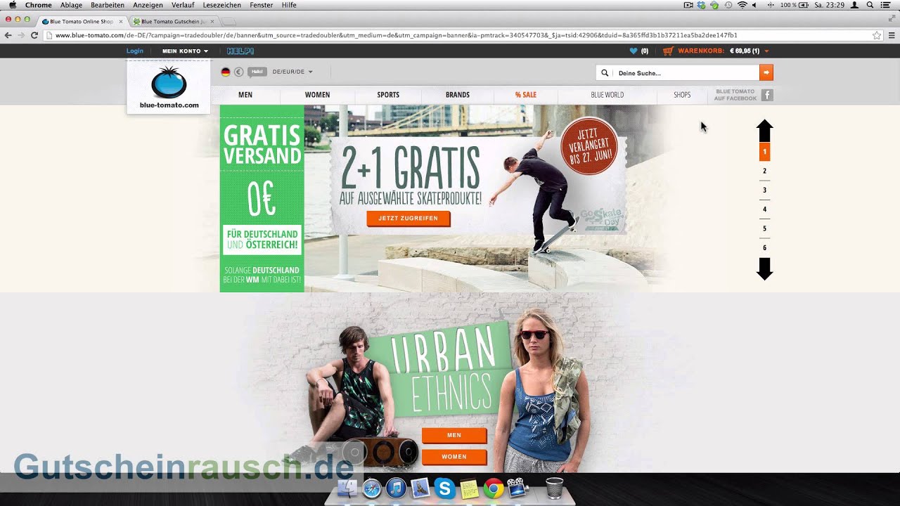 Blue Tomato Gutschein einlösen YouTube