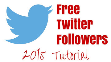 How to Get Free Twitter Followers *Updated for 2015*