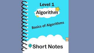 Algorithm Basics Level 1 ⚙️📘 #Algorithm #shortnotes