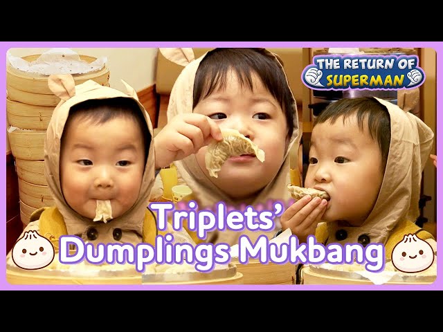 [Triplets' House] Legendary dumplings mukbang of Triplets 🥟🥟🥟 | KBS WORLD TV class=