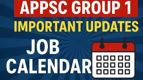 APPSC Group 1 Important Updates - Job Calendar 2026 #appsc #appscgroup1 #appscgroup1mains