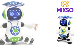 Robô Dançarino Gira 360º Graus Emite Luzes E Musica Brinquedo Robot Som