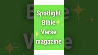 Spotlight Bible Verse magazine by Ruth Tynes ~ Green Brand Logo