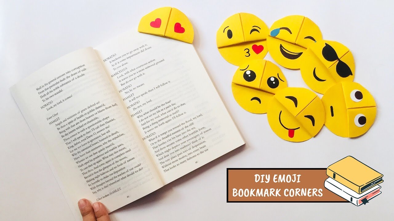 How to Make Easy Emoji Bookmark Corner Easy Emoji Diy Bookmark
