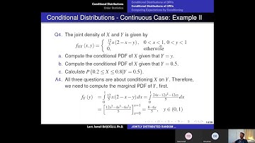 Probability Theory 80 Conditional Distributions of Continuous Random Variables Part IV