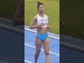 여자 육상 100m 출전 준비하는 김애영. 코리아오픈 육상대회