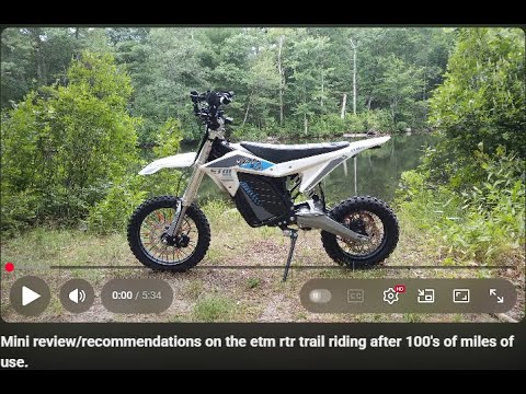 Mini review/recommendations on the etm rtr trail riding after 100's of ...