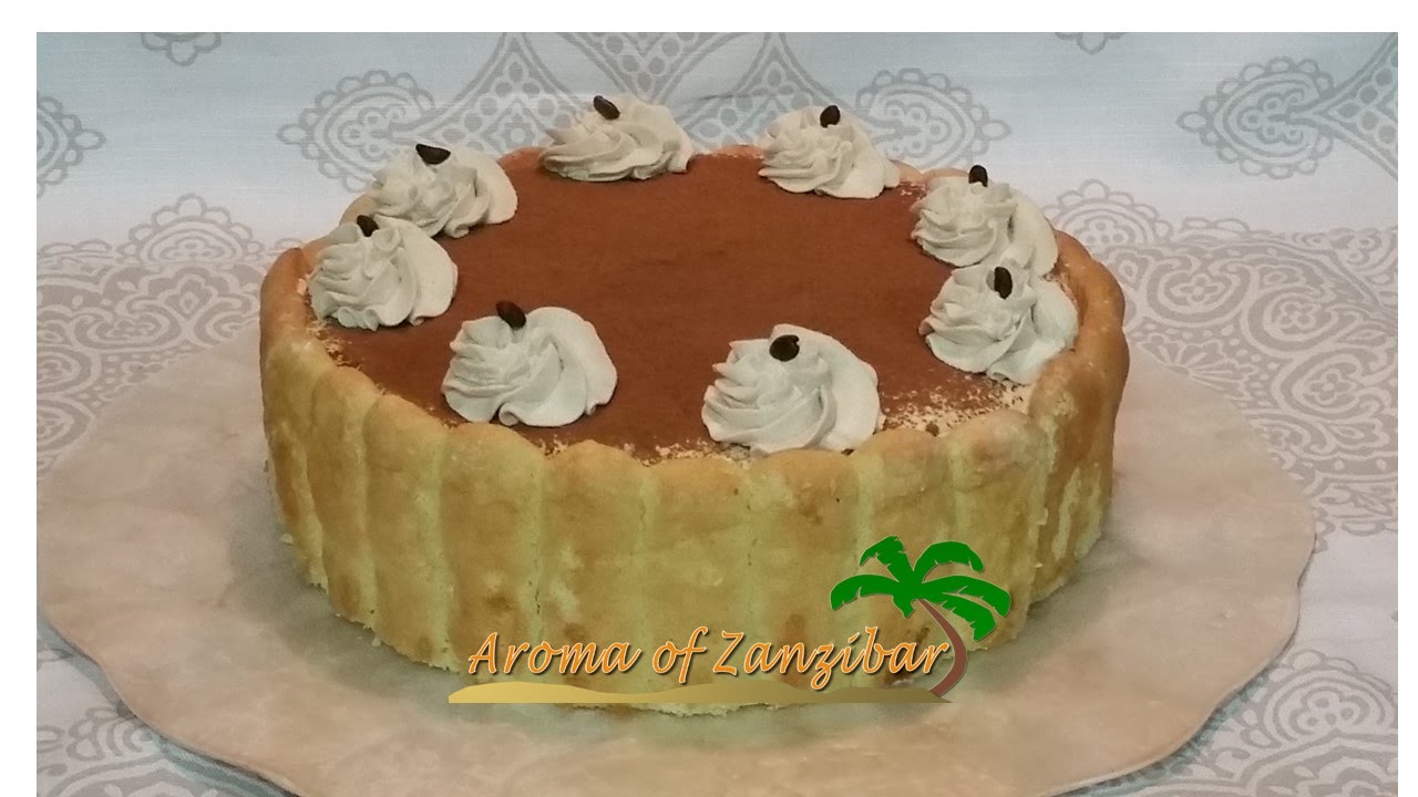 Tiramisu Charlotte Cake In English Youtube