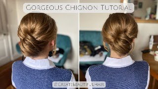 Gorgeous Quick Chignon Hairstyle Tutorial. Perfect for both the bride &amp; bridesmaids!