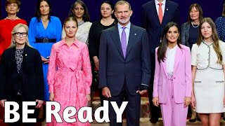 Queen Letizia And Princess Leonor Welcome The Winners Of Princess Of Asturias Awards | Royal