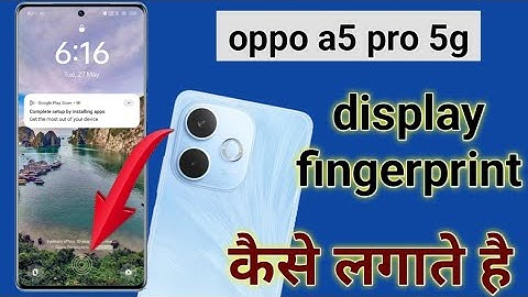 Oppo a5 pro fingerprint setting | how to set display fingerprint oppo a5 pro