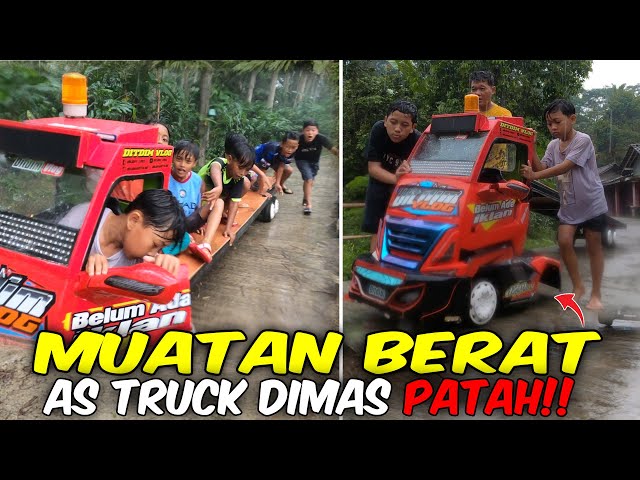 MANY TRUCK OVERLOAD❗ TRUK TRAILER DIMAS MUATAN BERAT SAMPAI AS RODA PATAH LAGI DAN RUSAK LAGI😭 class=