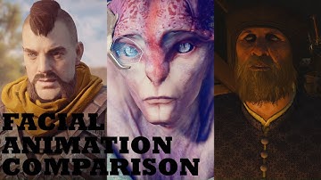 Facial animation comparison - The Witcher 3 Mass Effect Andromeda Horizon Zero Dawn