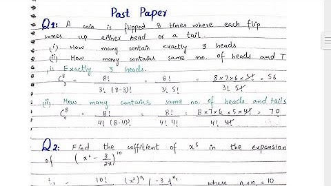 Gcuf past paper solution of Combinatorics of Bs math 4 semester