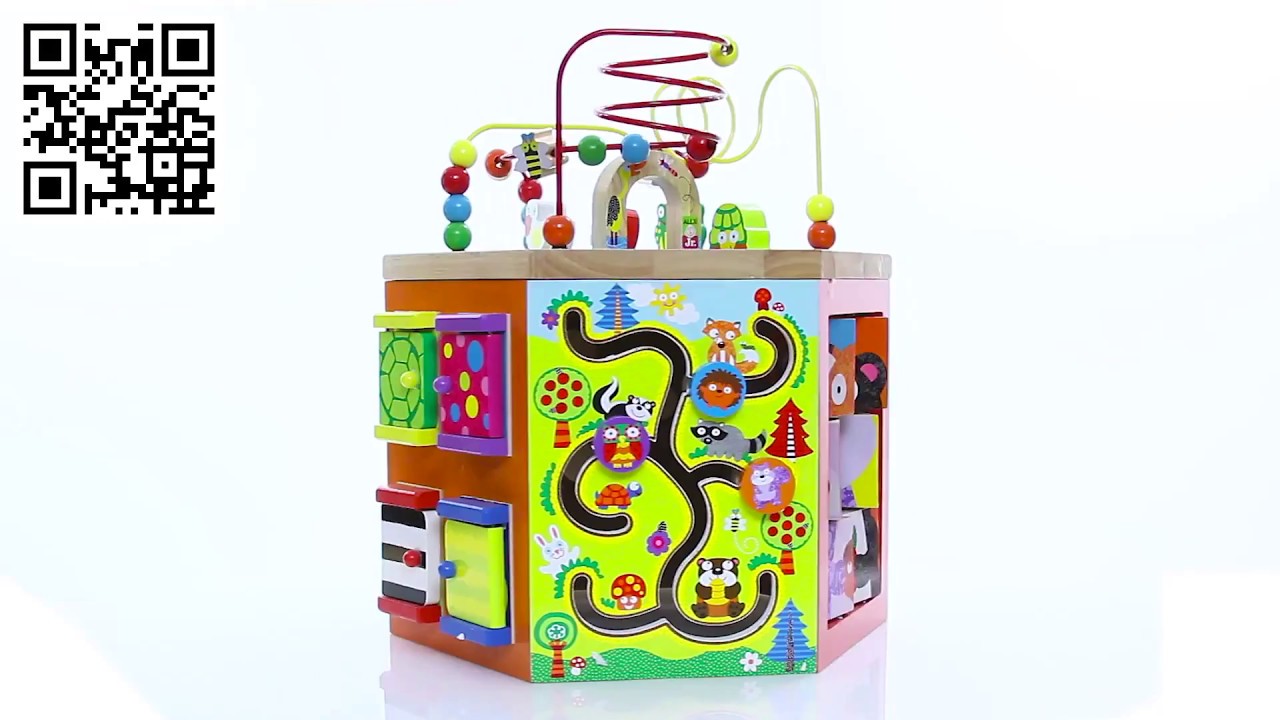 Cub multifunctional din lemn, hexagonal in 1, Woodland de la