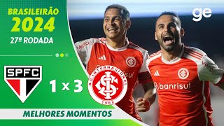 Thumbnail for SÃO PAULO 1 X 3 INTERNACIONAL | MELHORES MOMENTOS | 27ª RODADA BRASILEIRÃO 2024 | ge.globo