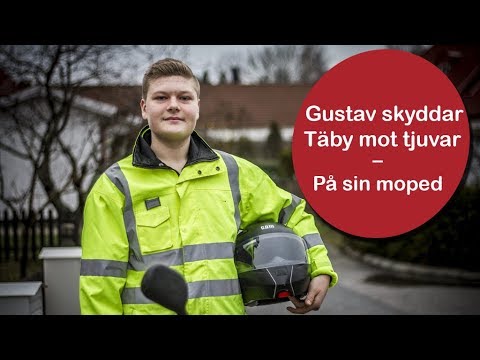 Gustav skyddar Täby mot tjuvar – från mopeden