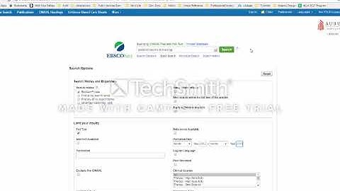 AUM Library - Using CINAHL Plus with Full Text for Nursing Research