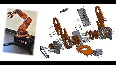 Assembly Axis 2 of 3D printed robot arm of 6 dof