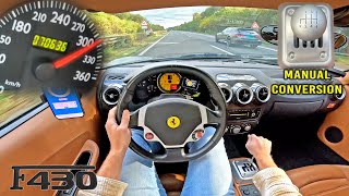 Ferrari F430 MANUAL | 310KM/H POV on AUTOBAHN [NO SPEED LIMIT]