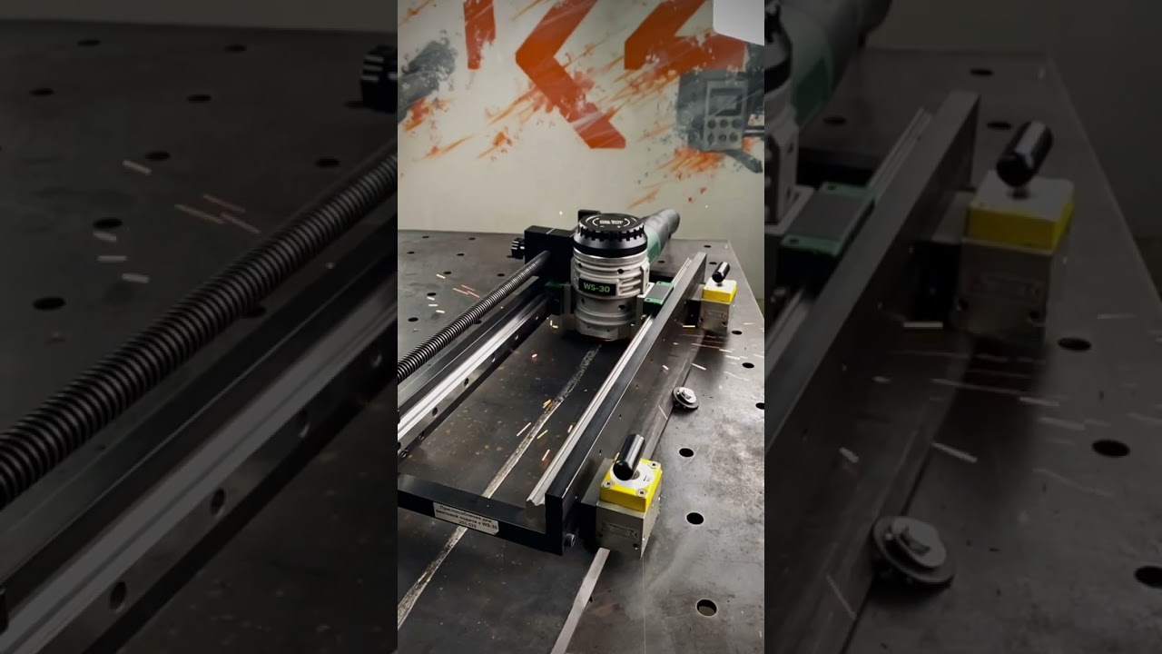 Демонстрация работы ручного фрезера LIDEN WS-30 для зачистки сварных швов, внешних углов и труб.