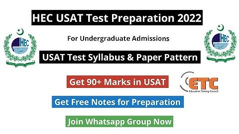 HEC USAT Test Preparation 2022 | USAT Test Syllabus and Paper Pattern 2022 | Engineer Asim