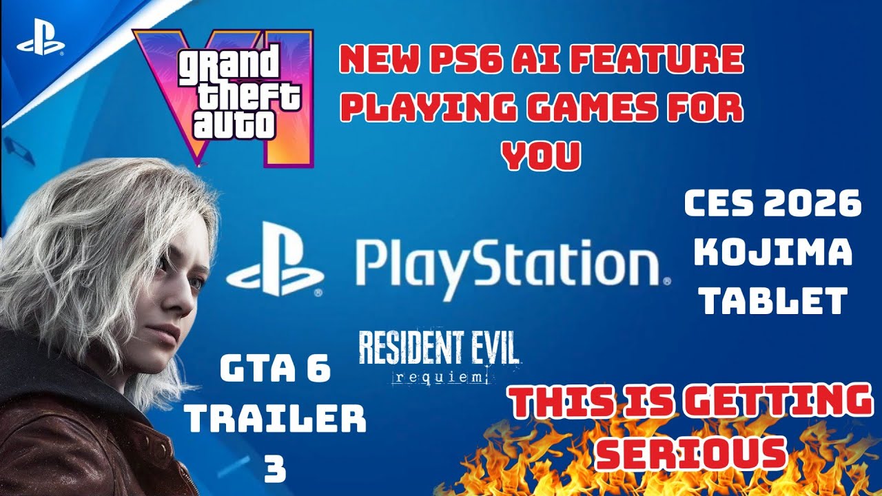 GTA 6 Trailer 3 - New PS6 AI Feature Playing Games - Kojima x Asus Tablet - RE Requiem Showcase