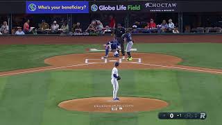 Julio Rodriguez hitting home runs off Dane Dunning while Dave Sims talks about Dane going to Florida