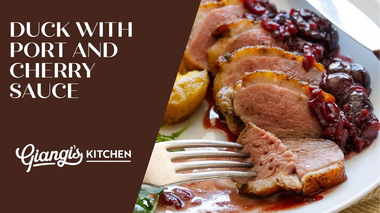 Duck with Port and Cherry Sauce