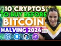 Top 10 cryptos to buy before bitcoin halving 2024 with 5 bonus cryptos  crypto  matic polygon