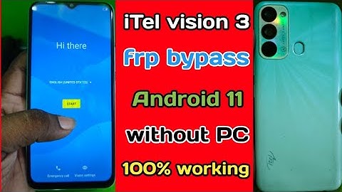 iTel vision 3 frp bypass | Google account remove| without PC new update new version Android 11