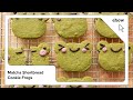 Matcha Shortbread Cookie Frogs