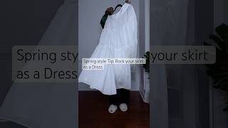 VERSATILE STYLE: skirt to dress transition for Spring #styletipsforwomen#wintertospring#outfithack VERSATILE STYLE: skirt to dress transition for Spring #styletipsforwomen#wintertospring#outfithack