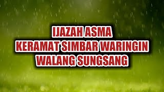 IJAZAH ASMA KERAMAT SIMBAR WARINGIN
