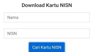 Cetak Kartu NISN versi sendiri