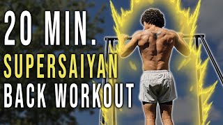 20 Min. Super Saiyan Back Workout (Pull Up Bar Workout)