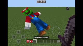 How to Kill Zombie Mario and Zombie Luigi in Minecraft PE screenshot 2