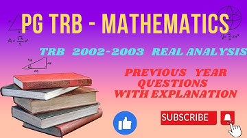 trb  2002-2003 real analysis questions@tnmaths6to10 #trbmaths