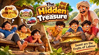 The Hidden Treasure 💰🌾 | Moral Story for Kids | Bedtime stories | Funny kids | Hindi/English stories